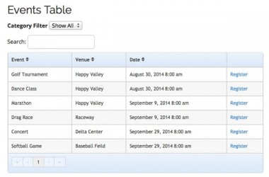 Event Espresso – Events Table View Template