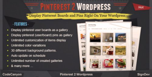 Pinterest to wordpress plugin