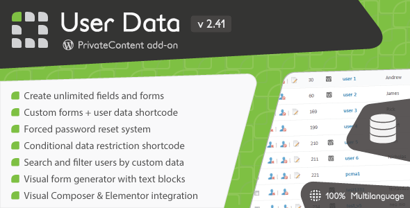 PrivateContent – User Data add-on