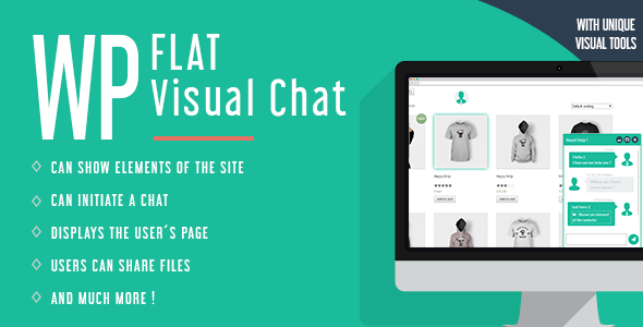 WP Flat Visual Chat – Live Chat & Remote View for WordPress