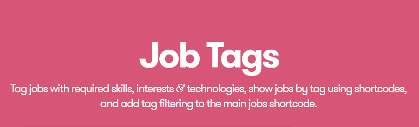 WP Job Manager – Job Tags