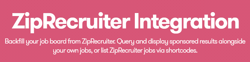 WP Job Manager – ZipRecruiter Integration