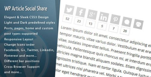 WordPress Article Social Share