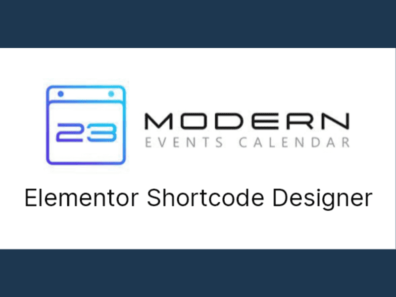 Modern Events Calendar – Elementor Shortcode Designer