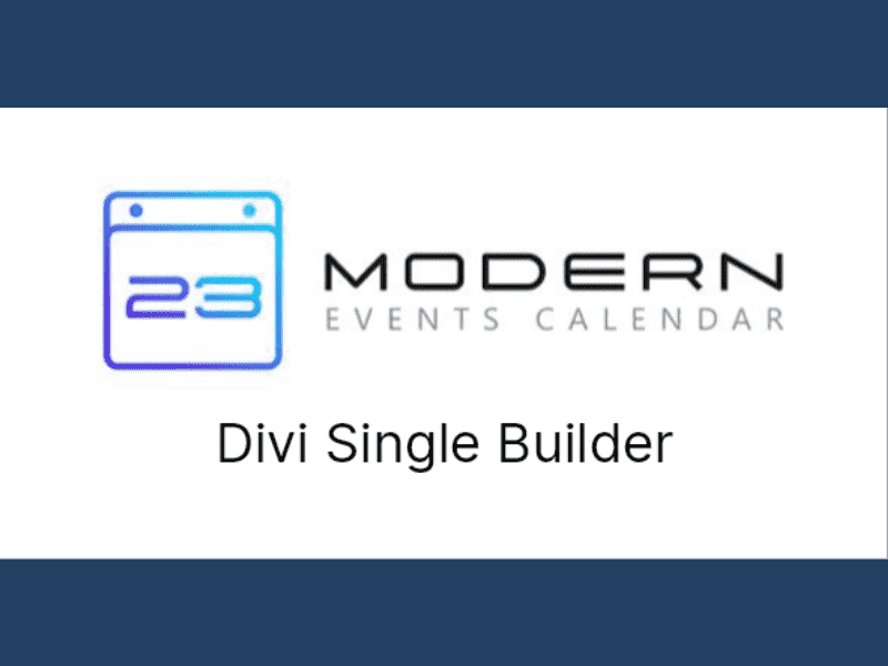 Modern Events Calendar – Divi Single Builder for MEC