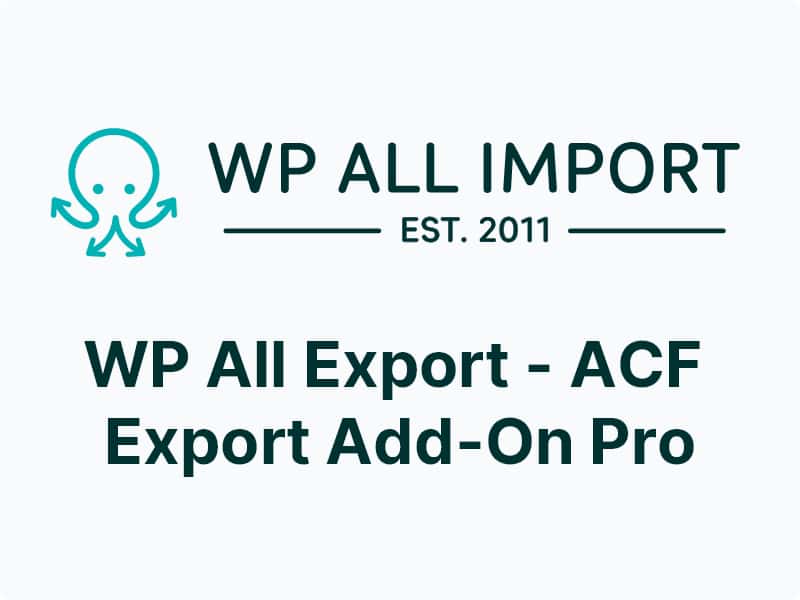 WP All Export – ACF Export Add-On Pro