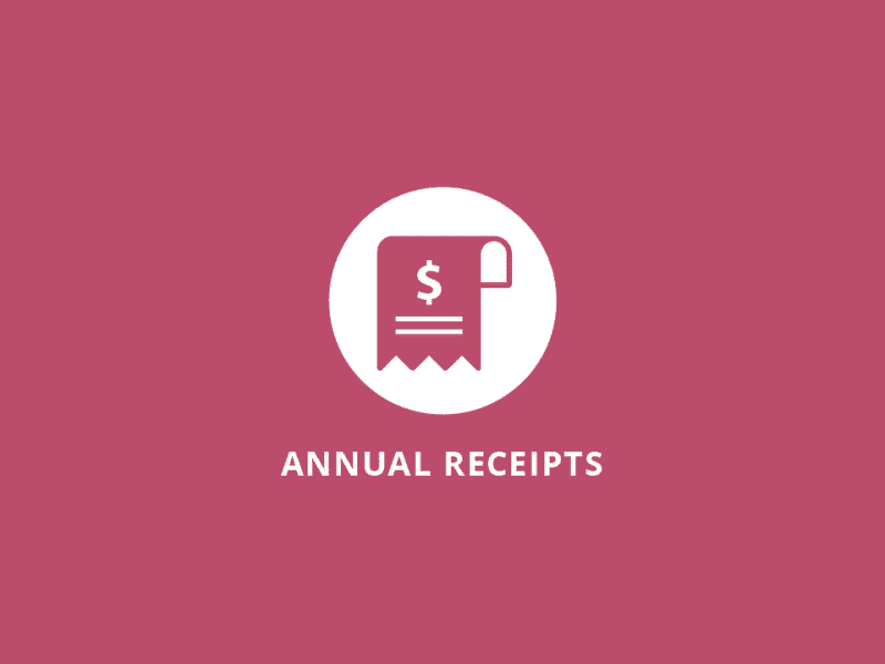 Charitable – Annual Receipts