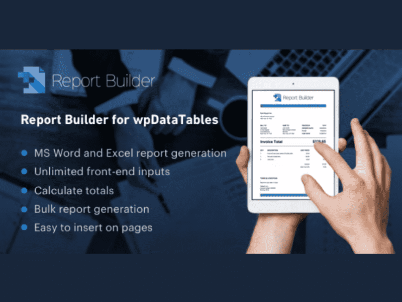 Report Builder add-on for wpDataTables – Generate Word DOCX and Excel XLSX documents
