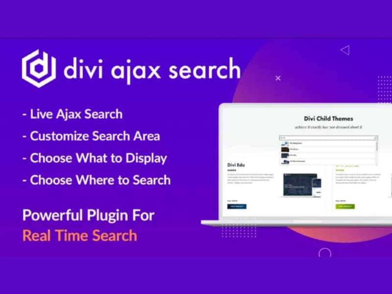 Divi Ajax Search