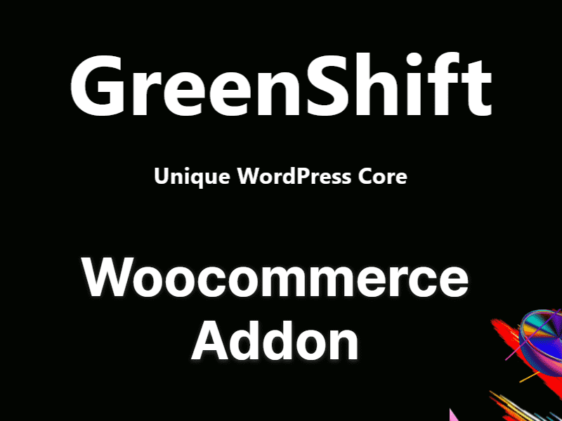 Greenshift Woocommerce Addon