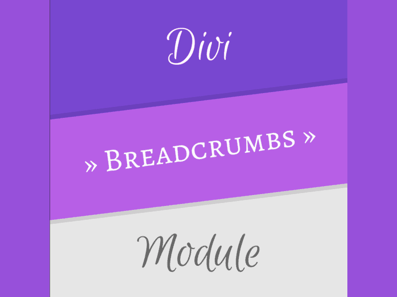 Divi Breadcrumbs Module