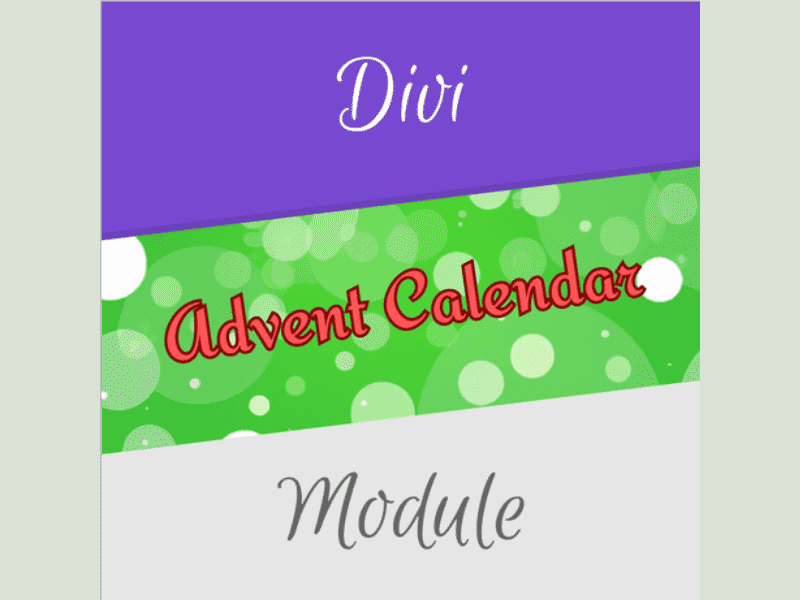 Divi Advent Calendar Module